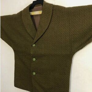 Vintage Japanese Hanten Jacket Wool Blend Button Front Oversized Men’s XL XXL